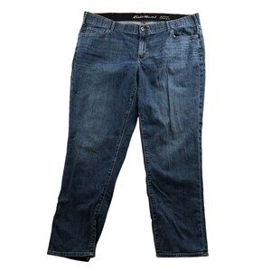 Eddie Bauer Womens Boyfriend Jeans Size 20W Midrise Slim Relaxed Blue Denim